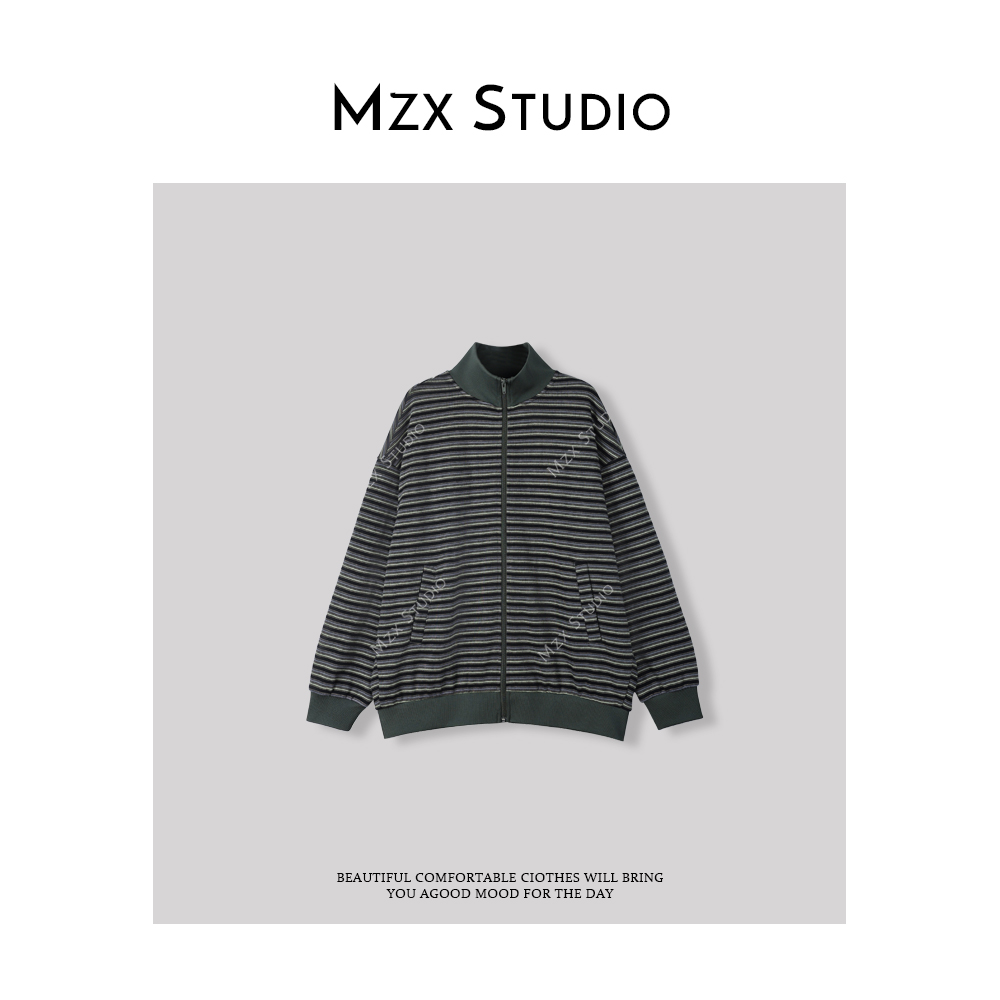 MZX 冬季绒感立领条纹外套WT6786-D