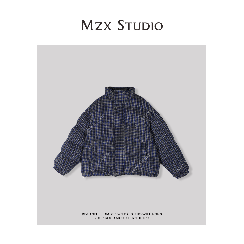 MZX 格纹保暖百搭立领棉服WT6692-F