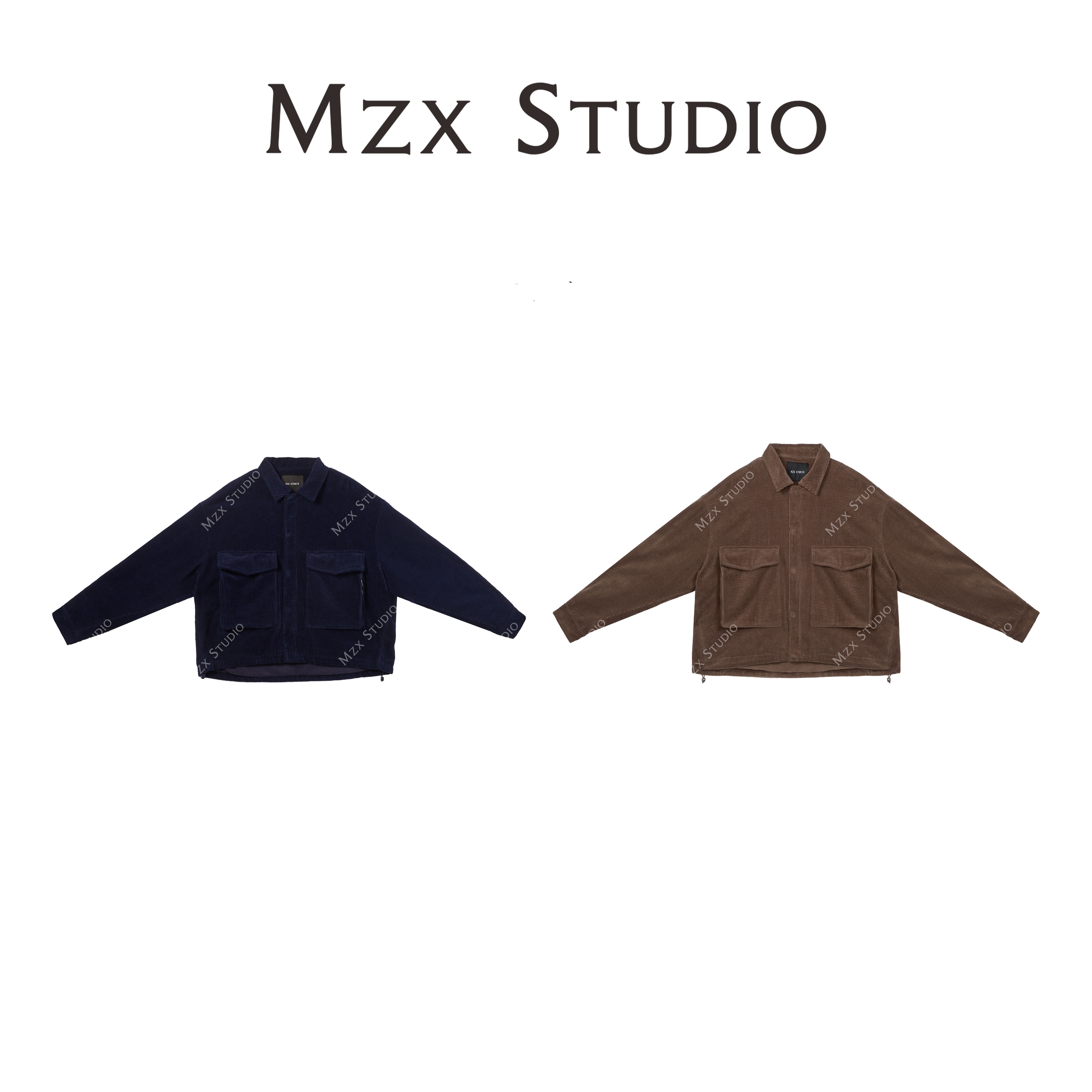 MZX 全棉复古灯芯绒加绒宽松舒适外套WT6368-F