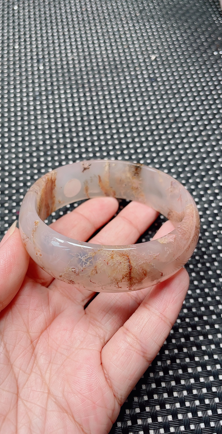 水草玛瑙手镯61口径