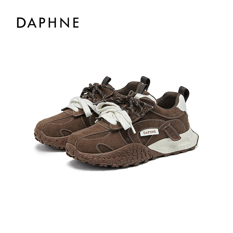 Daphne/达芙妮女2025秋季新款德训鞋厚底增高休闲时尚百搭运动鞋