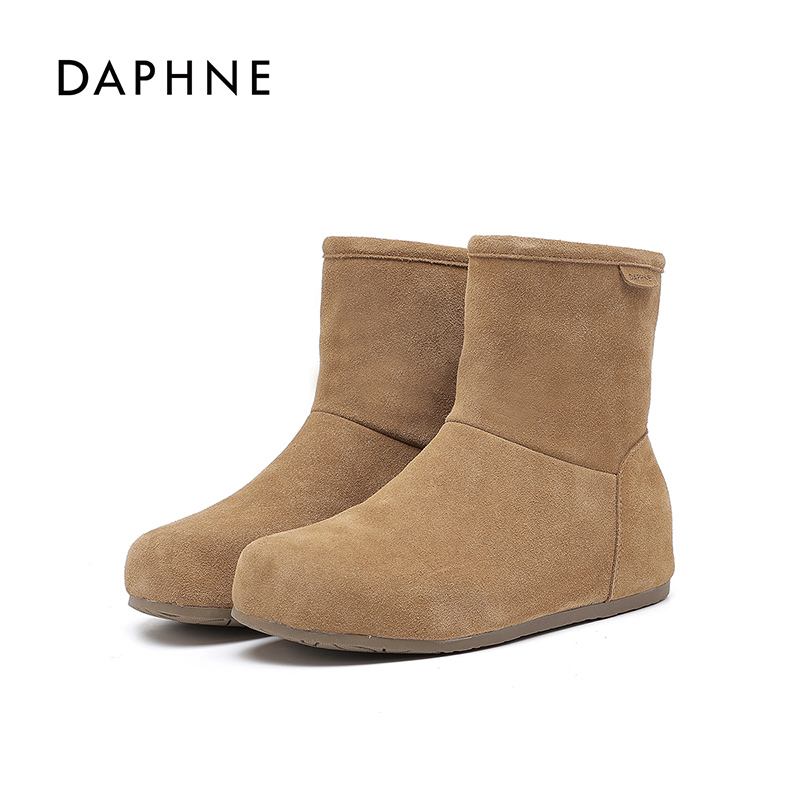 Daphne/达芙妮女鞋2025秋季中短靴时尚百搭休闲舒适弹力简约经典