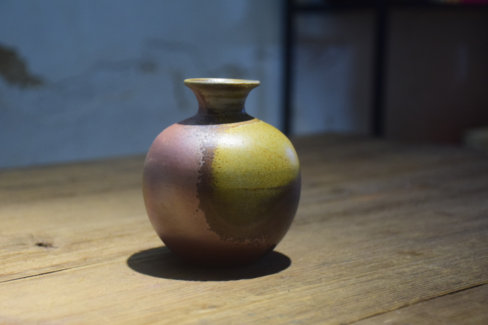 纯手工拉坯无釉柴烧花器