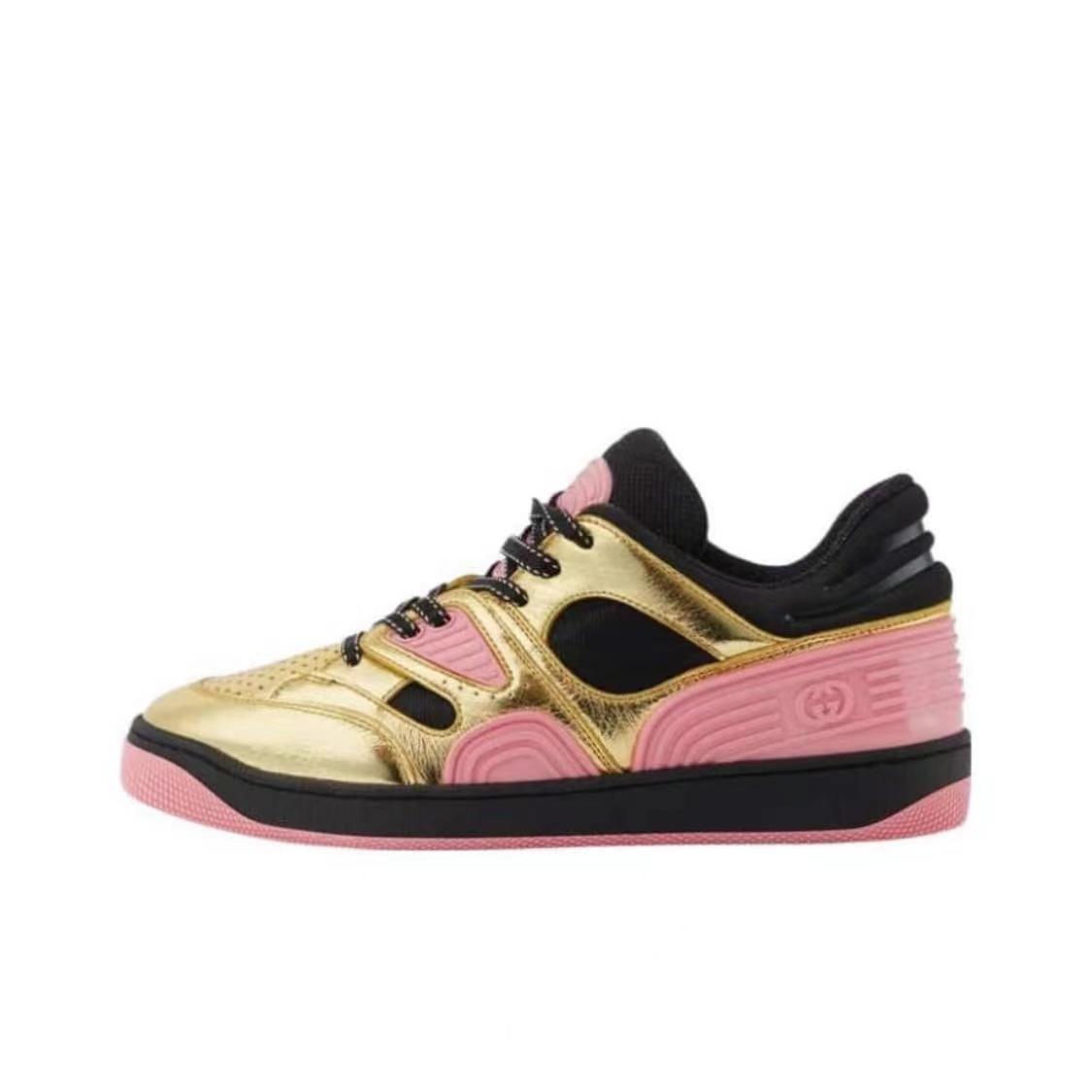 未使用 GUCCI/古驰 女款Basket金粉休闲复古时尚板鞋篮球运动鞋
