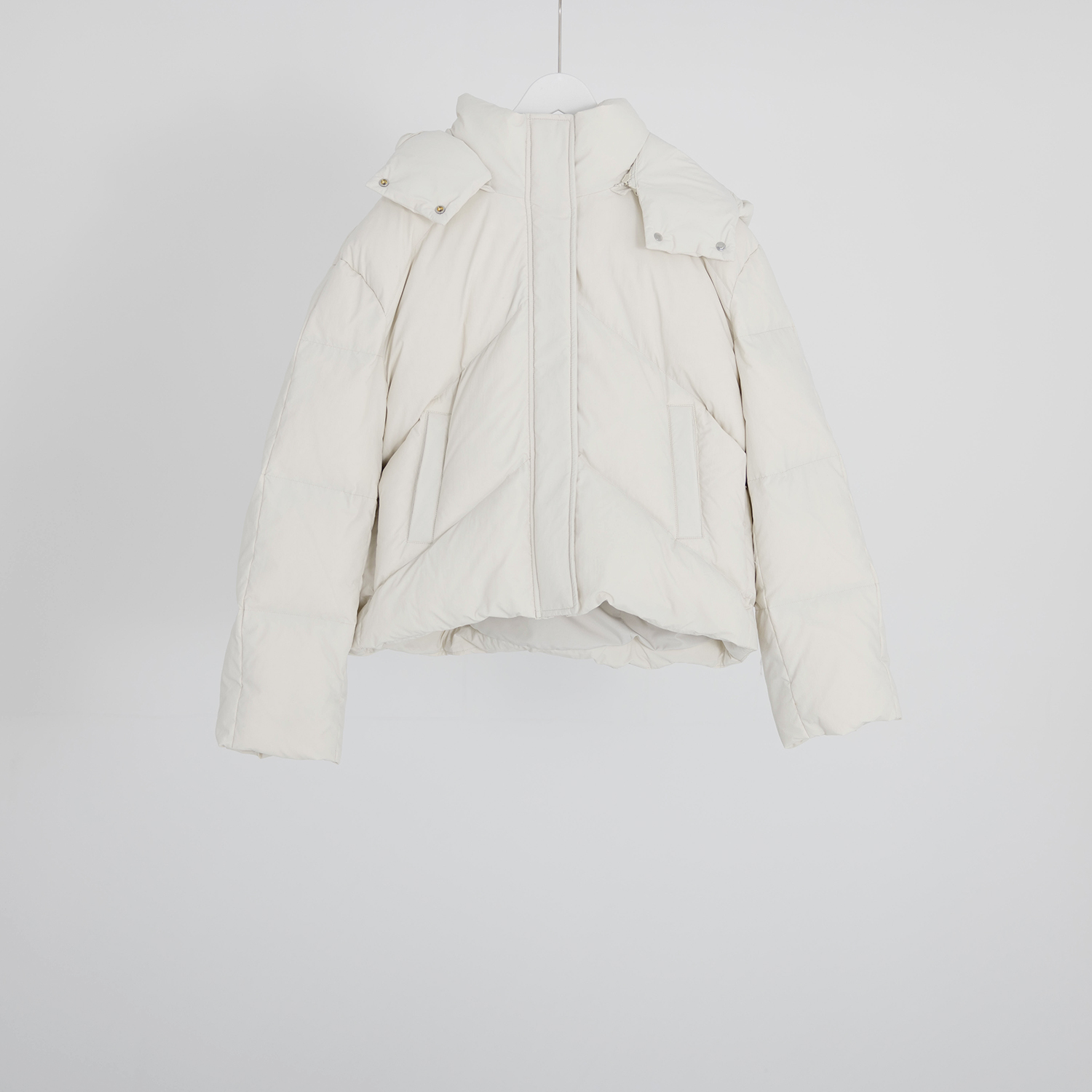 （几里）时尚纯色休闲百搭气质羽绒服 衣长66 胸围132 116630