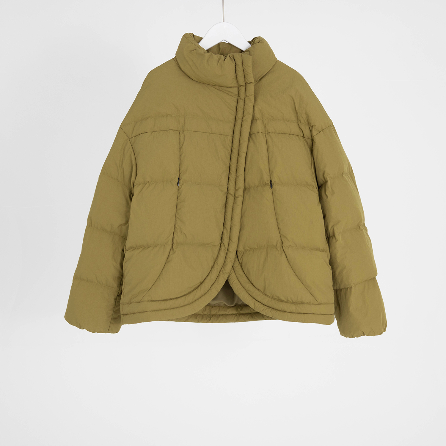 （几里）纯色立领秋冬百搭休闲羽绒服 衣长65 胸围120 117004