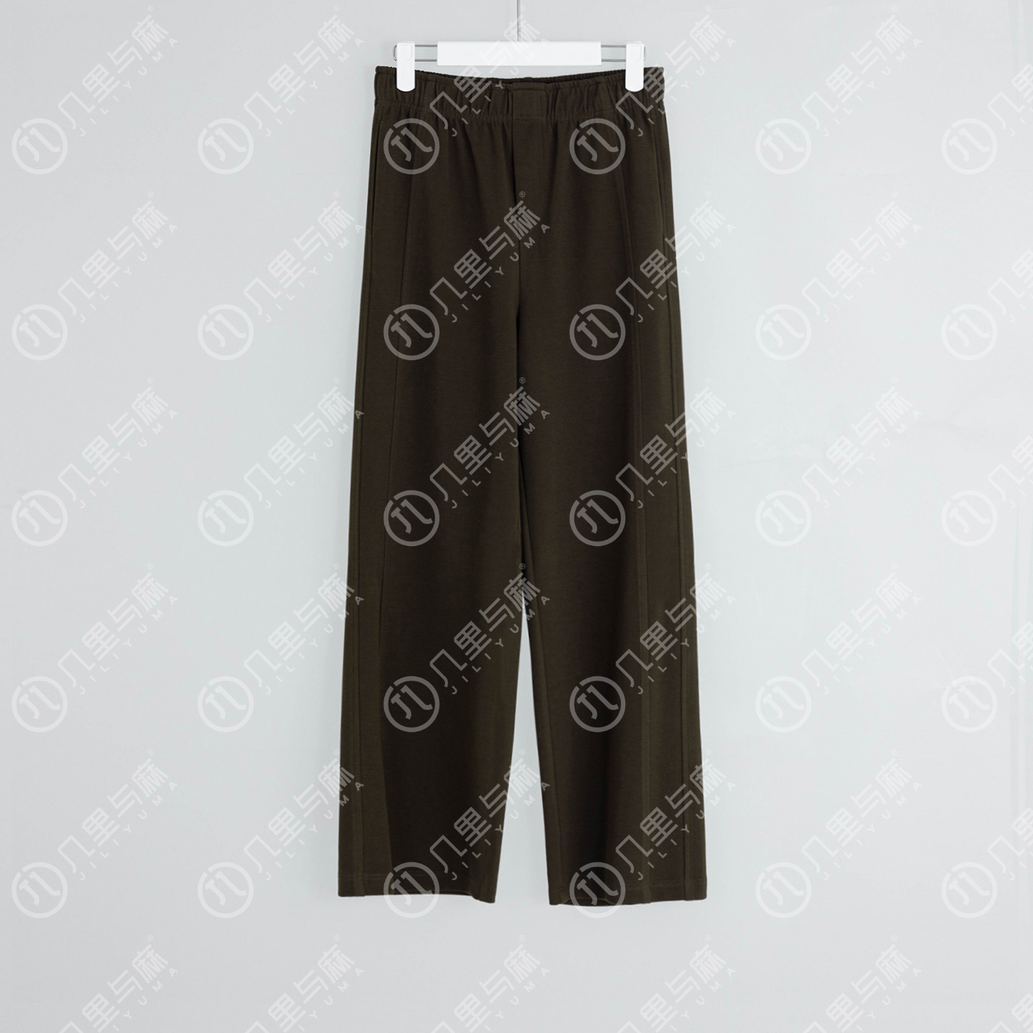 （几里）折枝-时尚纯色宽松百搭简约休闲裤 裤长100 1070985