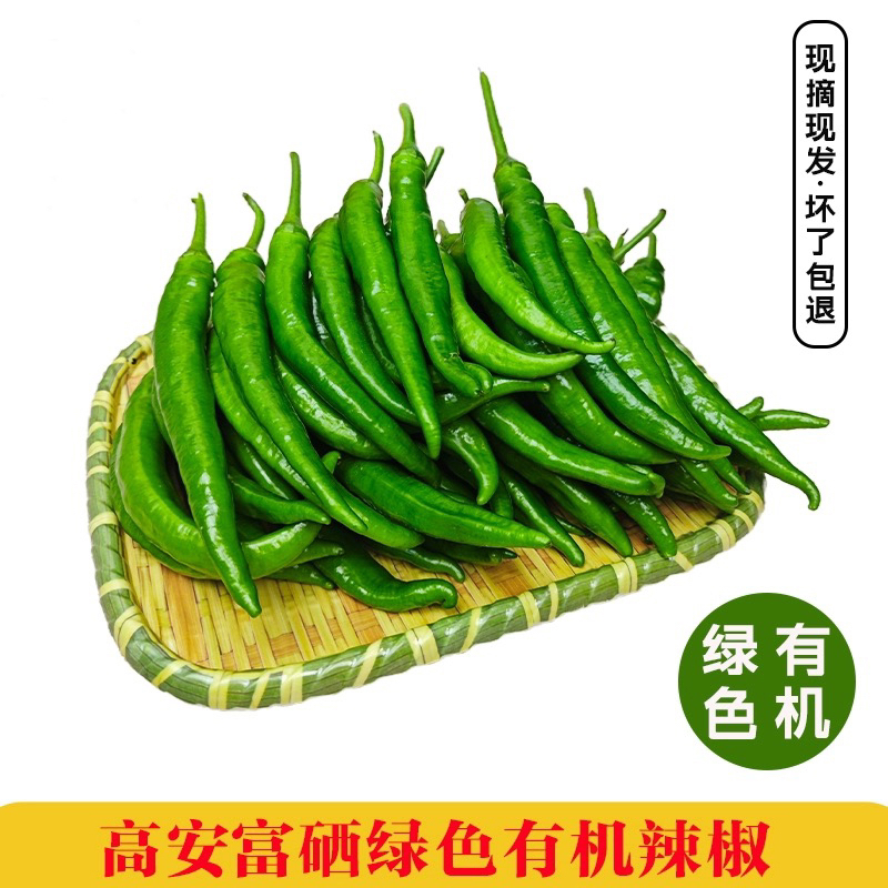 高安辣椒基地直发富硒绿色有机新鲜皮薄青椒香甜现摘现发