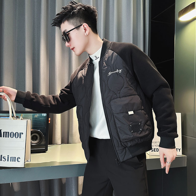 棒球领棉衣外套男士冬季2023新款爆款痞帅加厚保暖棉袄子男装棉服