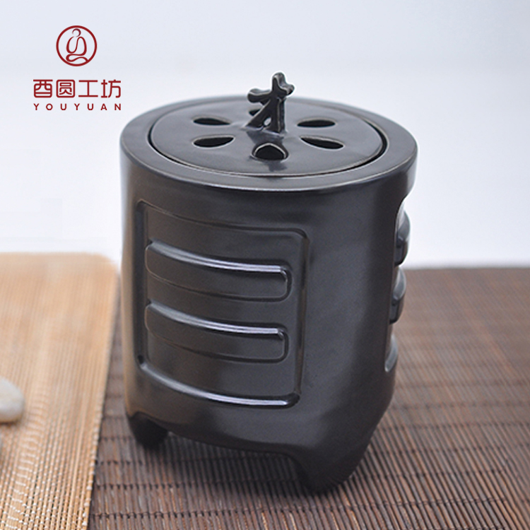 酉圆工坊财炉电子熏香炉定时调温陶瓷家居沉檀香粉丸西圆元园工坊