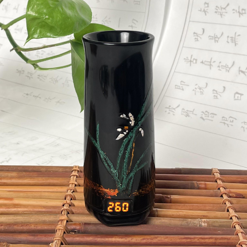 品香炉堆漆陶瓷手持充电调温玉兰香奇楠炉孤品艺术品酉圆工坊品牌