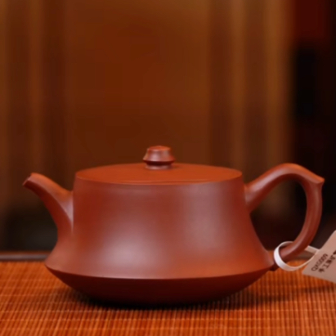 QXG009 柱础 清水泥 150cc 紫砂壶