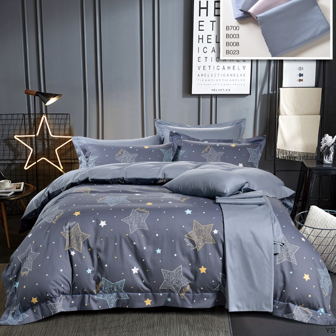 N688 纯棉标准13376被套北欧星空单人被套150*200高密度柔软简约