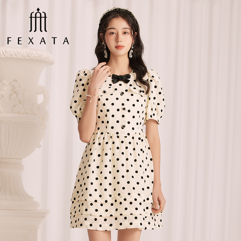 【老板娘夏天】FEXATA斐格思俏皮感波点连衣裙