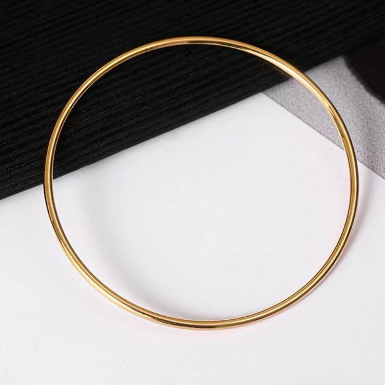 L-8053  足金古法精工细条手镯