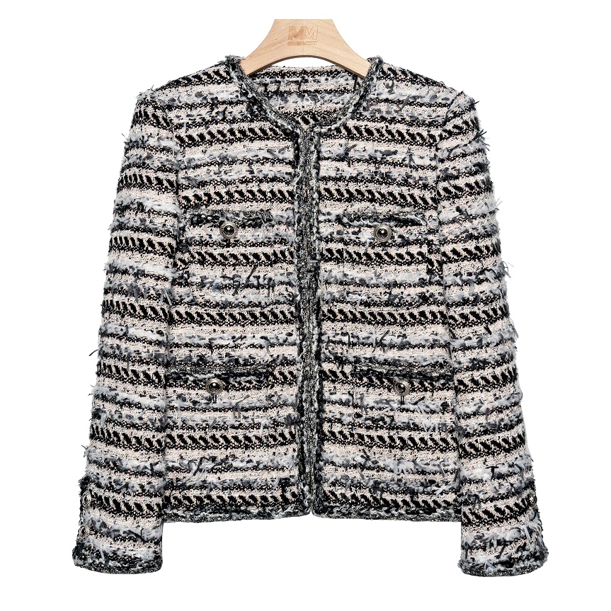 杭州超哥设计师粗花呢小香风外套CO83402