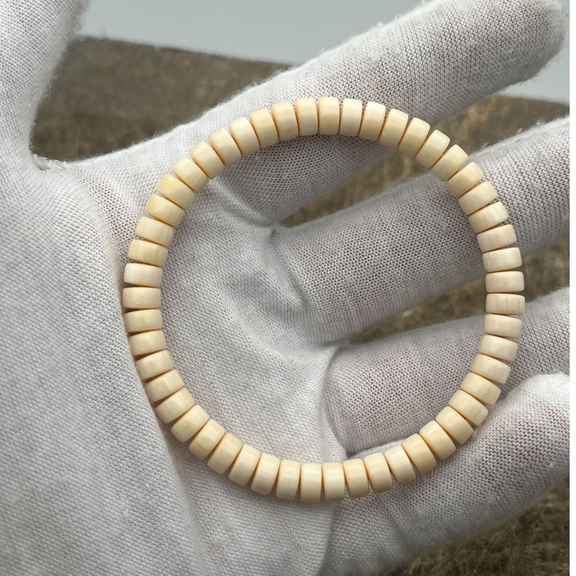 SYGP药片隔片手串7*4 高品质天然保真猛犸牙