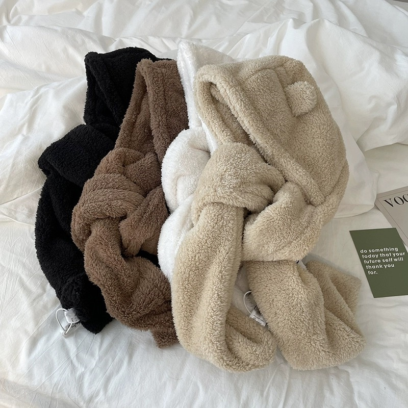 106大童亲子时尚休闲帽子围巾手套三合一