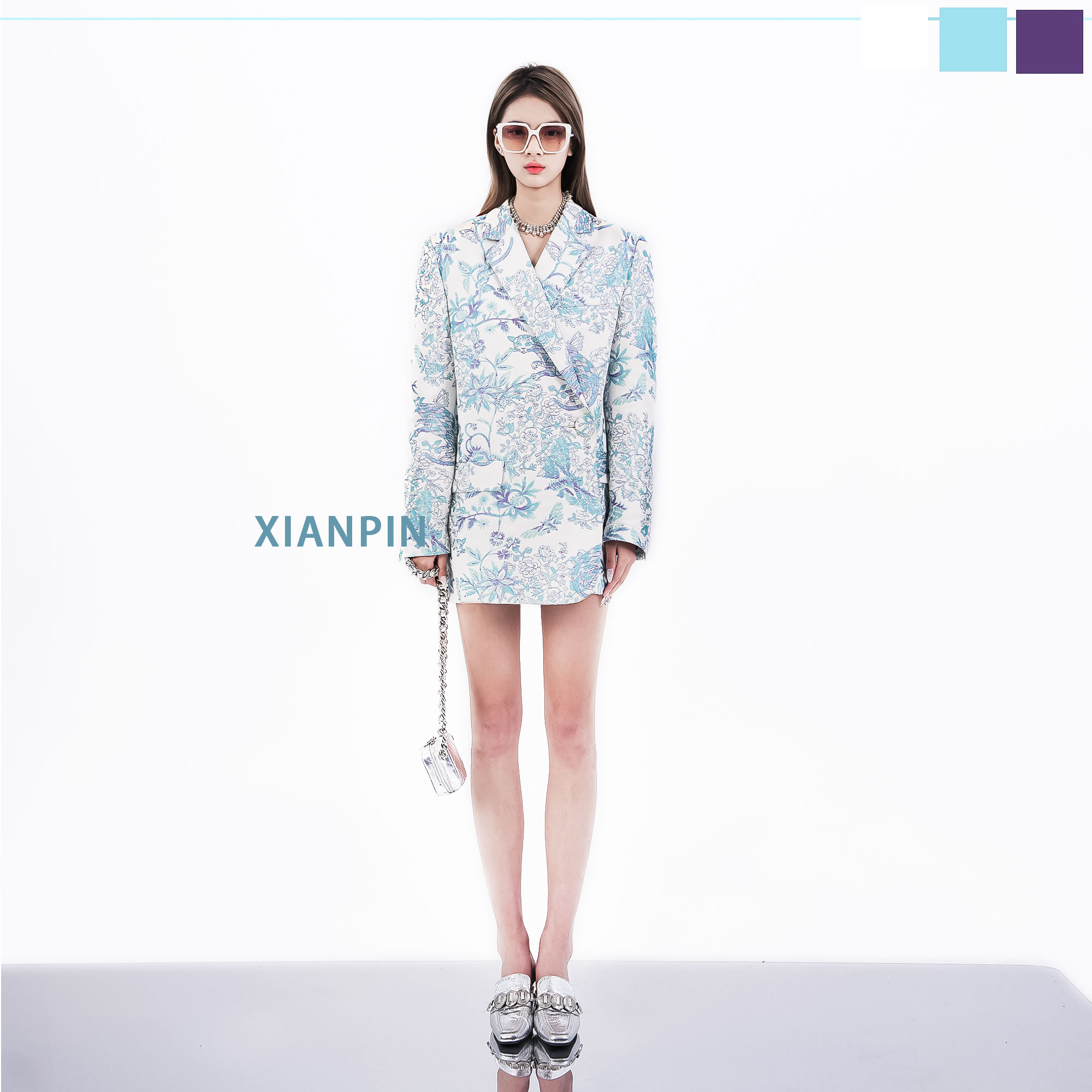 XIANPIN 鲜品 【俏江南】系列提花短裤