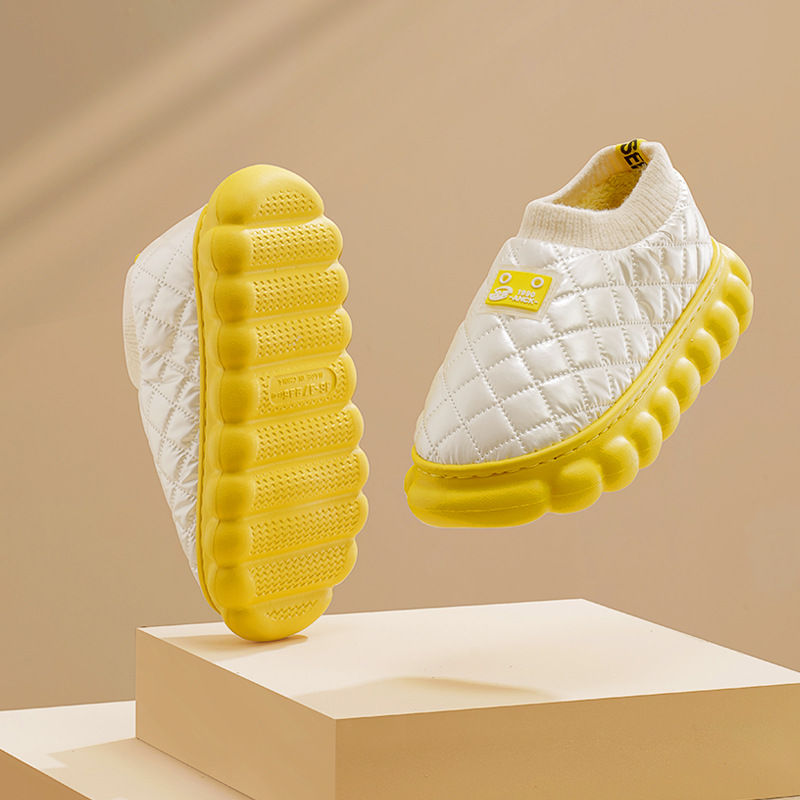 GUY 棉拖鞋女可爱全包冬季家用踩屎感厚底拖鞋男室内保暖外穿防水