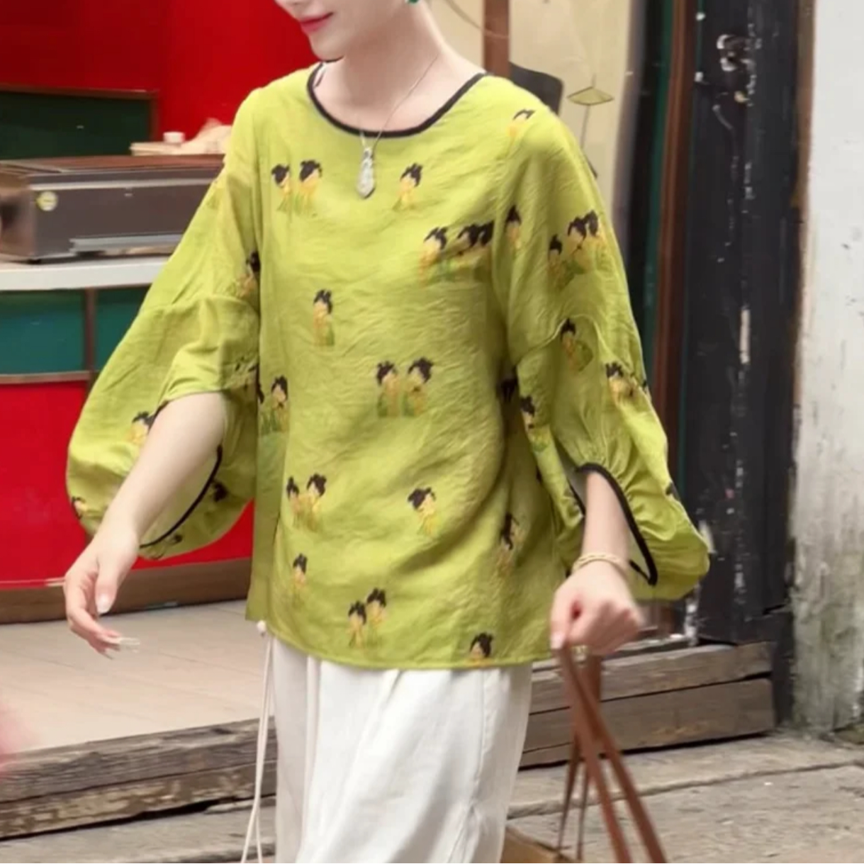 【JINXI-小唐人】返潮复古新中式上衣国风时尚气质显白小衫