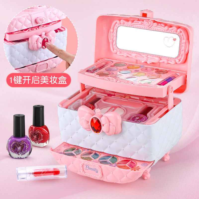 儿童化妆盒品化妆品套装无毒可水洗公主小孩子口红玩具3-6岁