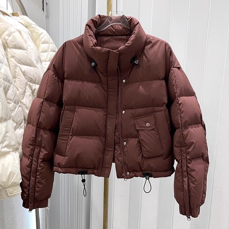 雅鹿短款羽绒服2024羽绒服新款小个子立领时尚加厚冬季面显瘦洋气