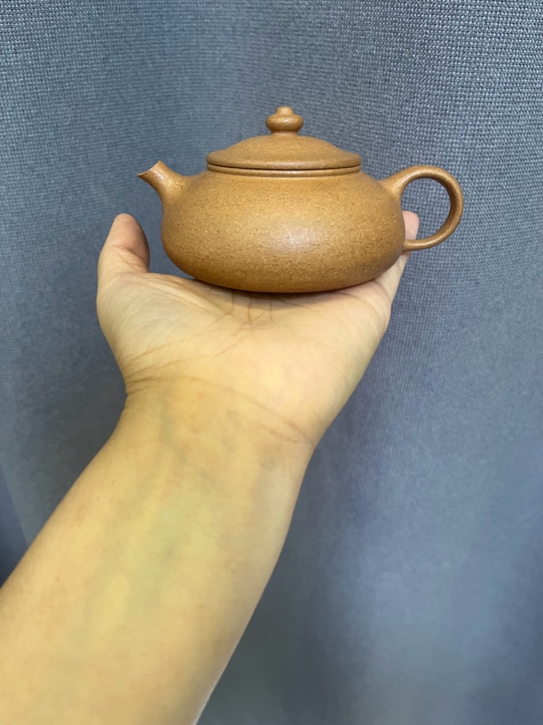 原矿紫砂寒江壶半手工制作150cc