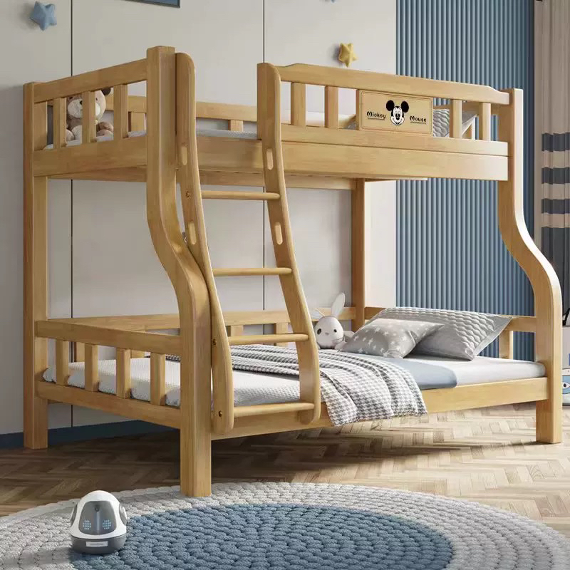全实木儿童上下铺双层实木床两层上下床大人子母床橡胶木高低床铺