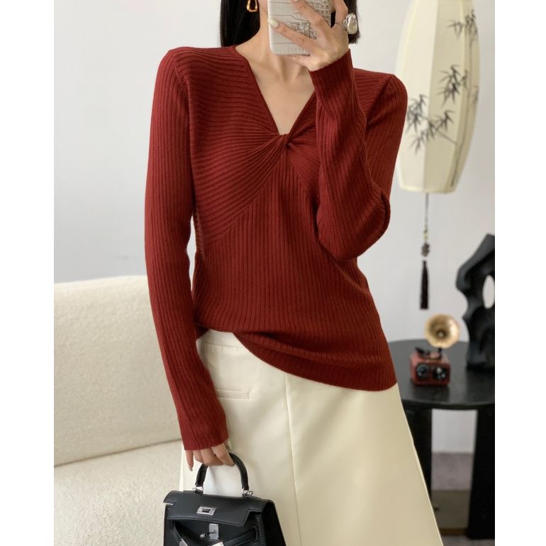 H4422697回味依衣软糯高级感气质百搭设计师女针织毛衫
