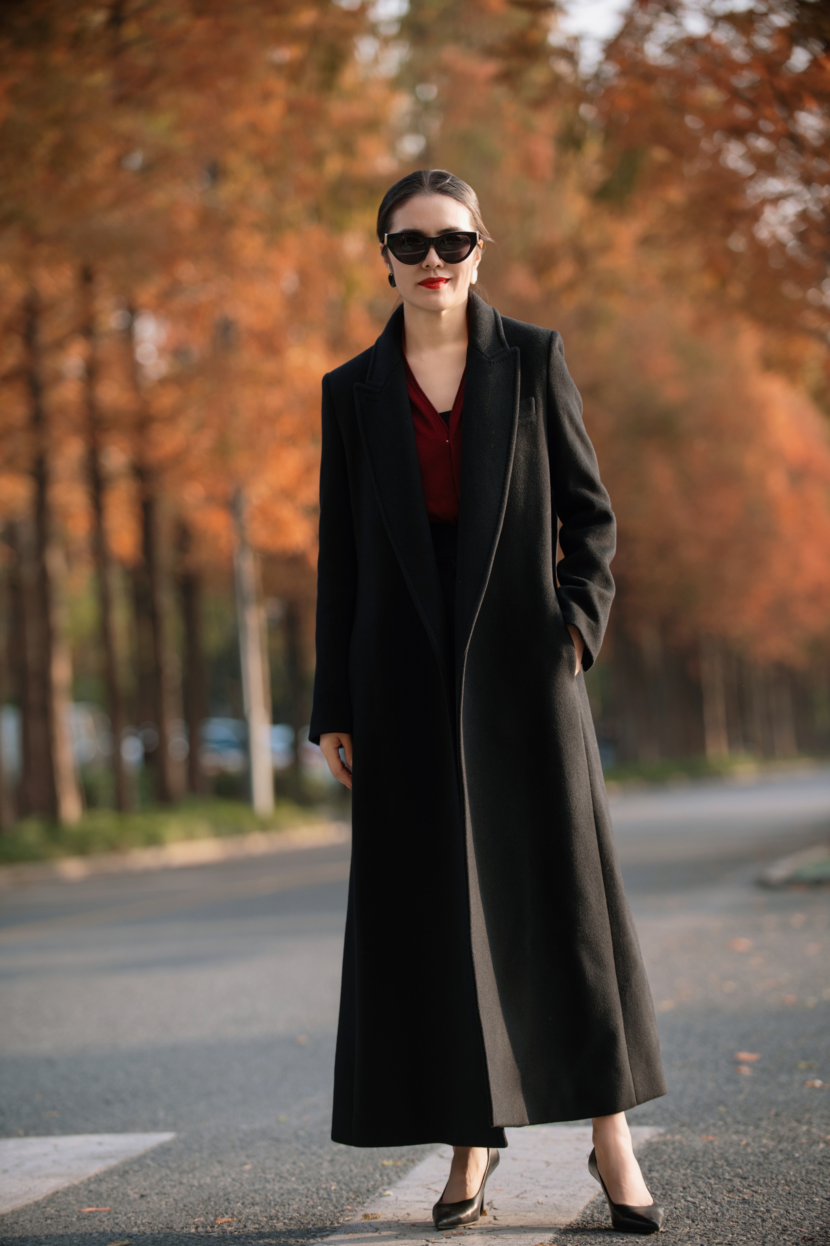 【张羽推荐】设计师品牌JADE玉琼 女王气质款山羊绒大衣