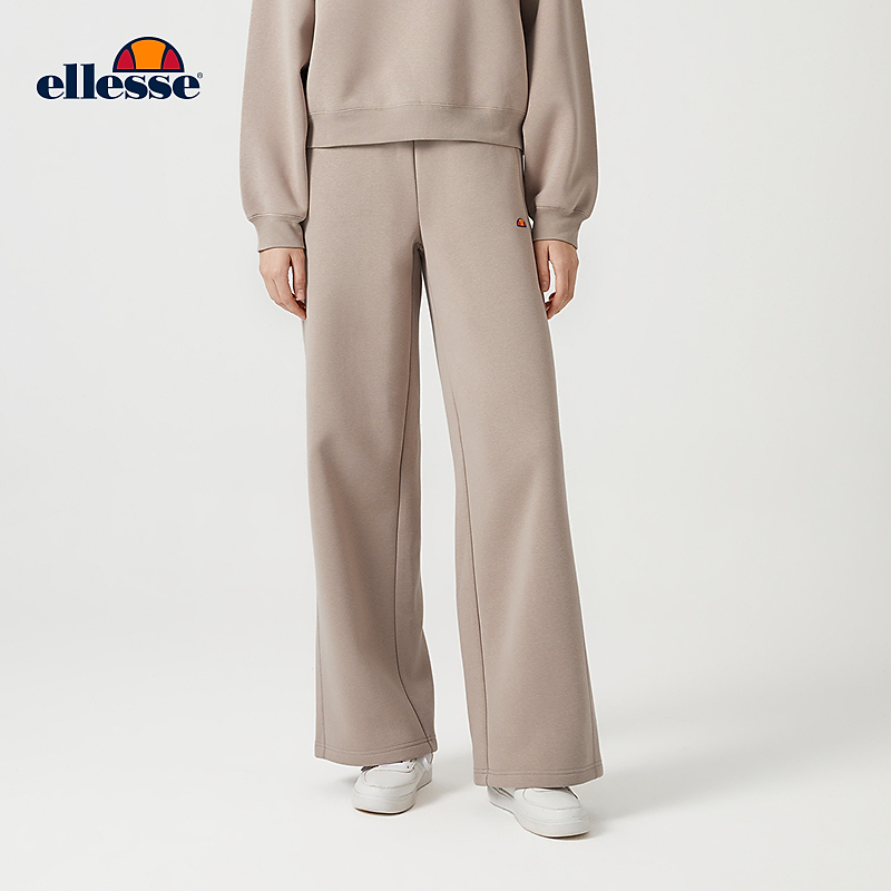 Ellesse薄绒阔腿裤女25秋冬新款运动休闲时尚阔腿裤宽松百搭