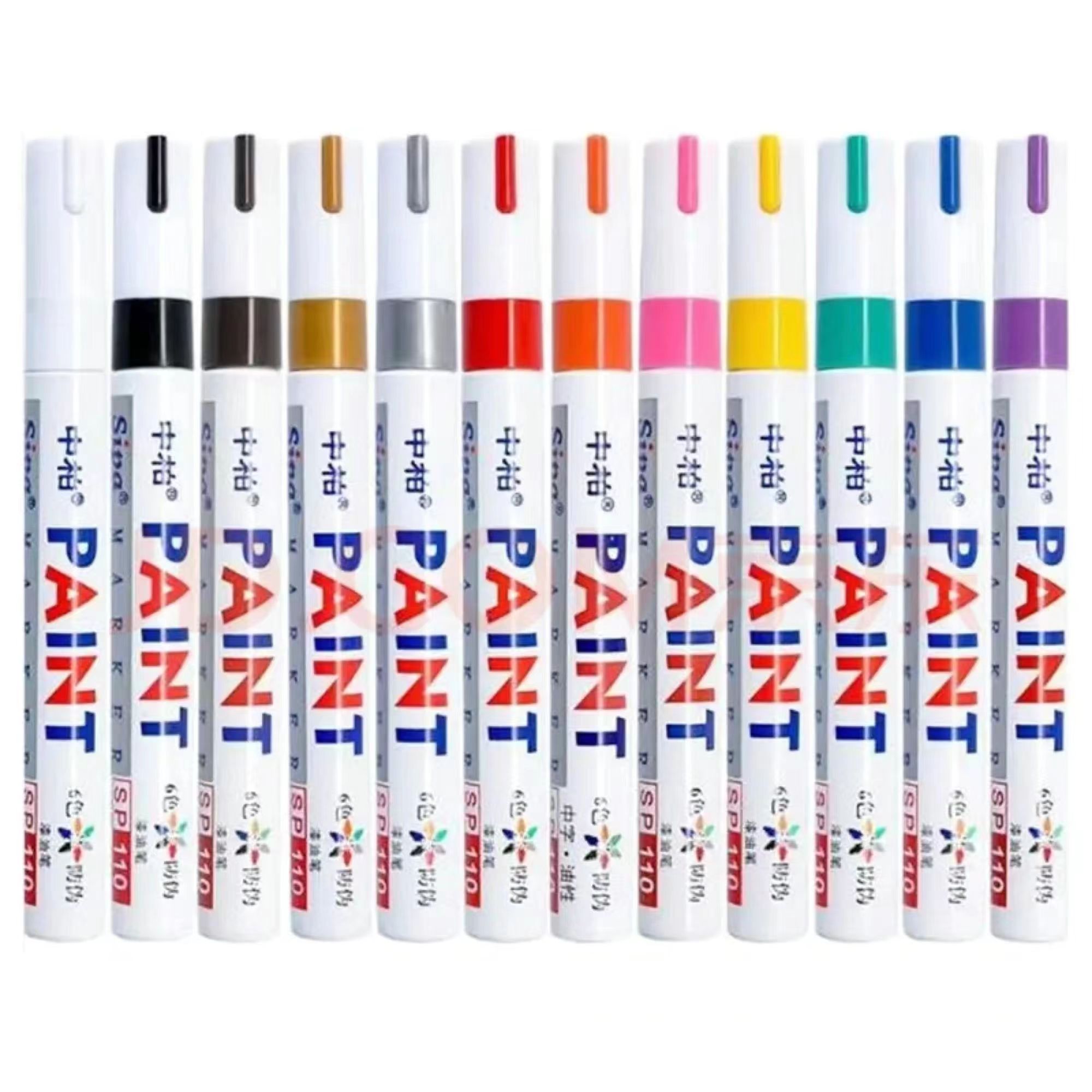 正品中柏油漆笔SP-110白色记号笔轮胎笔油性签名笔相册气球直播