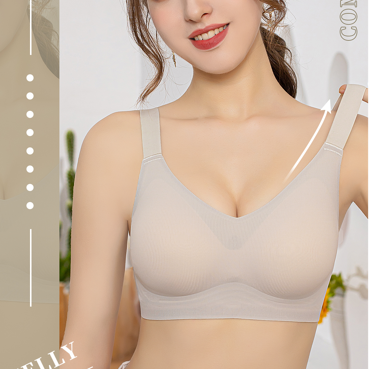 3D立体杯面黑科技果冻条软之撑运动柔软舒适无钢圈裸感无束缚内衣