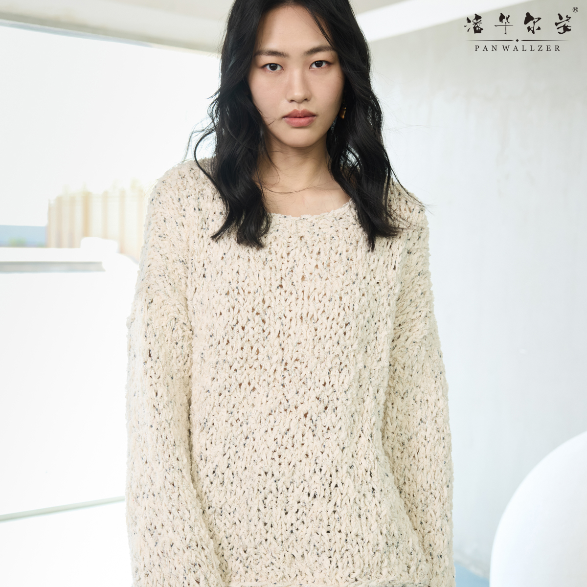 毛衣小哥秋冬新品超粗针彩线套头休闲长袖针织衫女上衣大气高级感