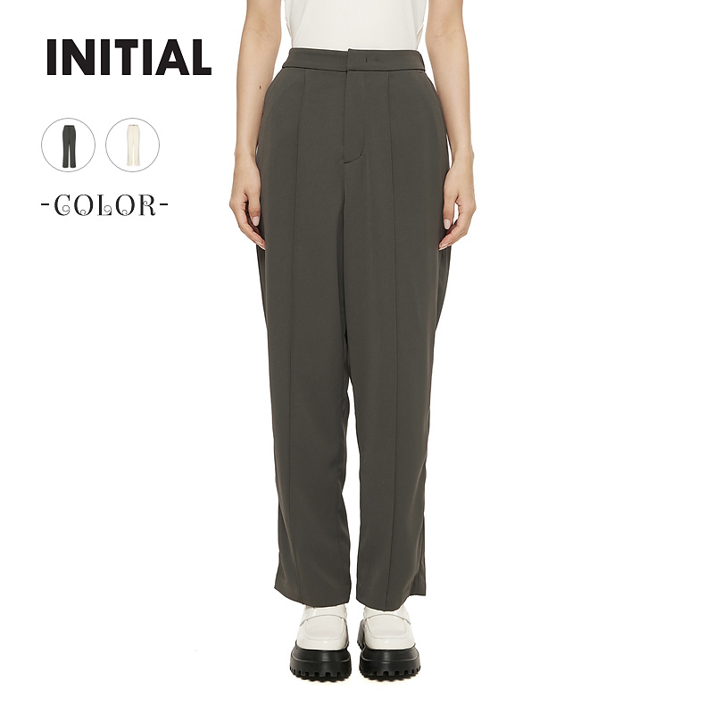 【商场同款】INITIAL24春季新款高腰宽松垂感西裤女24SPFFLMXX080