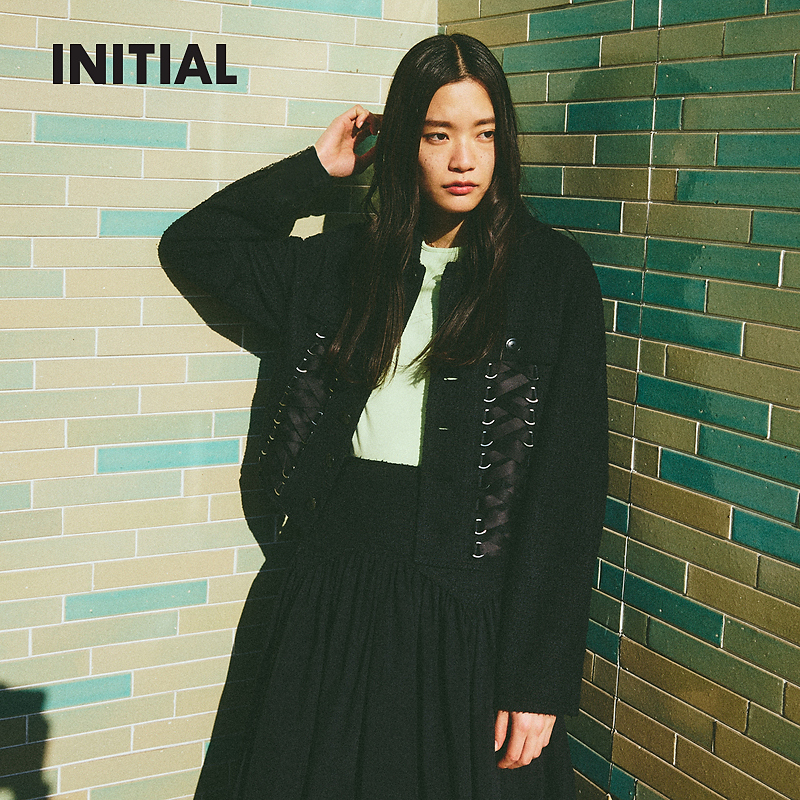 【商场同款】INITIAL24春季新款设计感绑带短外套女24SJKFLMXX002