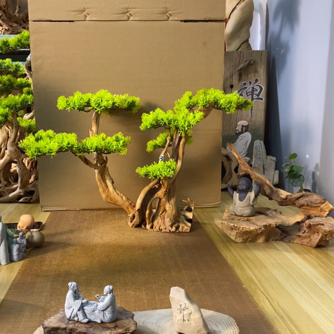 【闪购商品】原木根雕秋**心