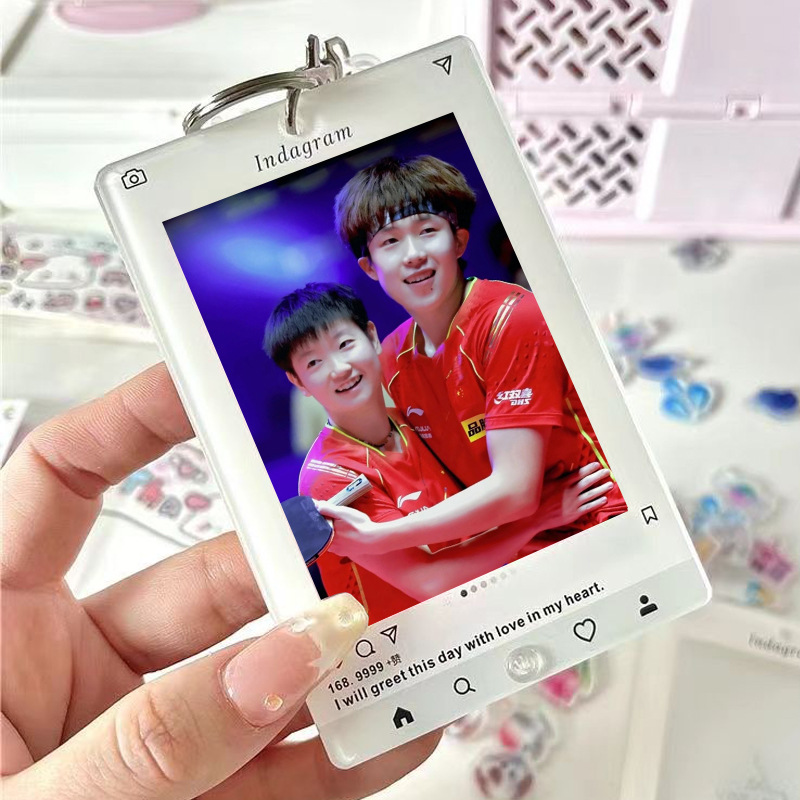 小卡框摇摇乐桌面摆件莎头cp周边王颖莎王楚钦ins定制立牌网红同