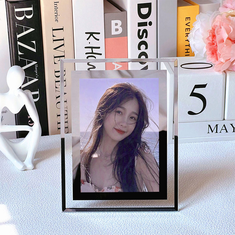 虞书欣爆款水晶玻璃相框摆件立牌明星动漫网红周边应援饭制定制照