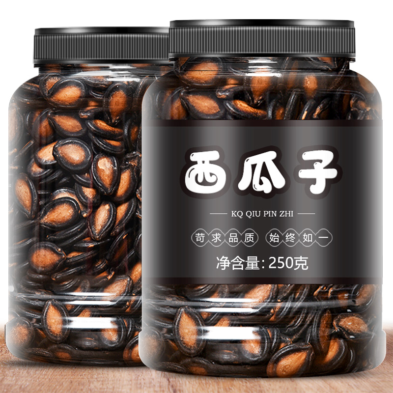 新货话梅味西瓜子罐装香酥手剥瓜子炒货干货过年年货零食散装批发
