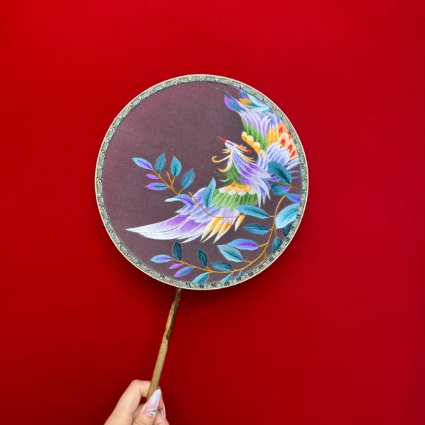 刺绣苏绣湘妃圆团扇