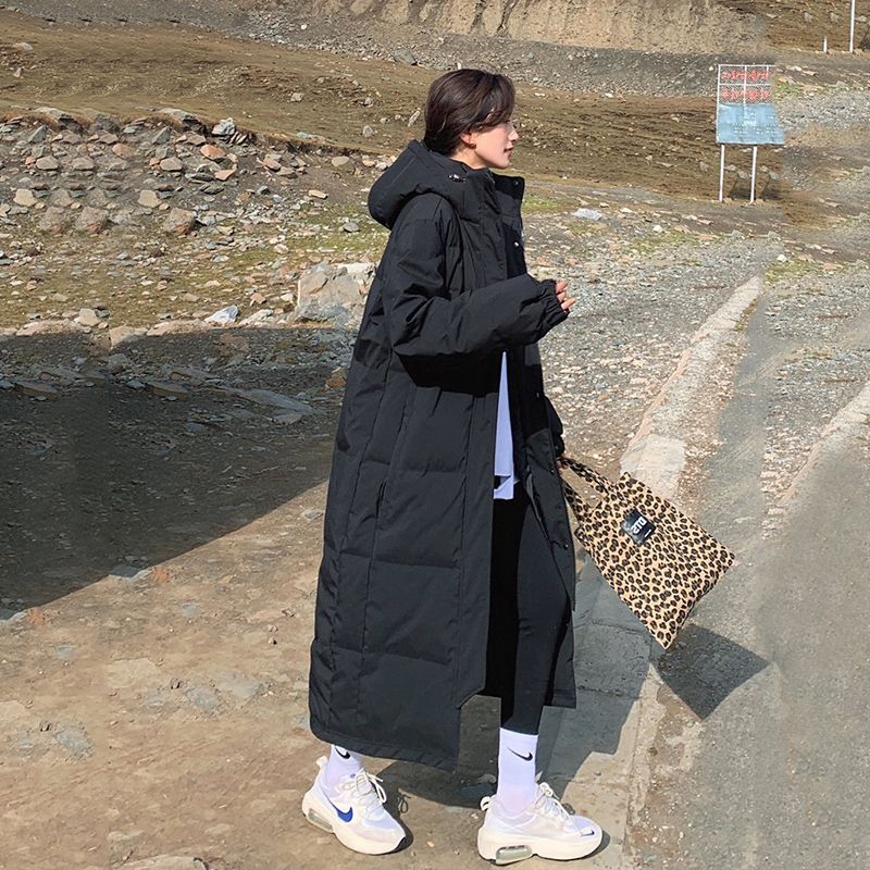 羽绒服女2023年韩版新款超长款过膝棉袄冬季中戏艺考生棉衣女潮款