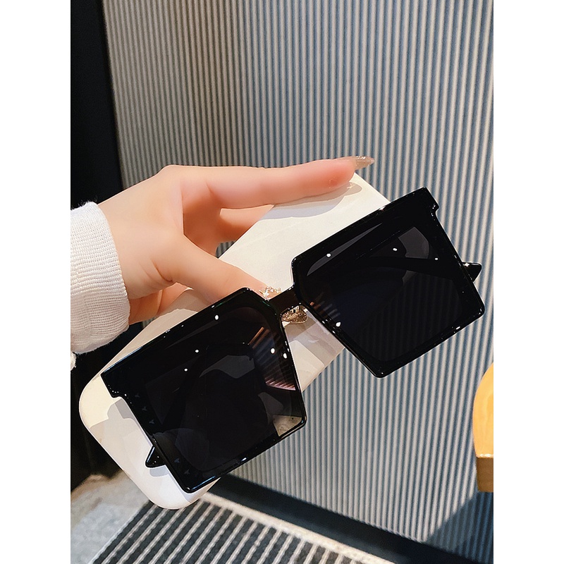 新品帕森大框方形显瘦大脸偏光墨镜女韩版眼镜潮显脸小街拍太阳镜