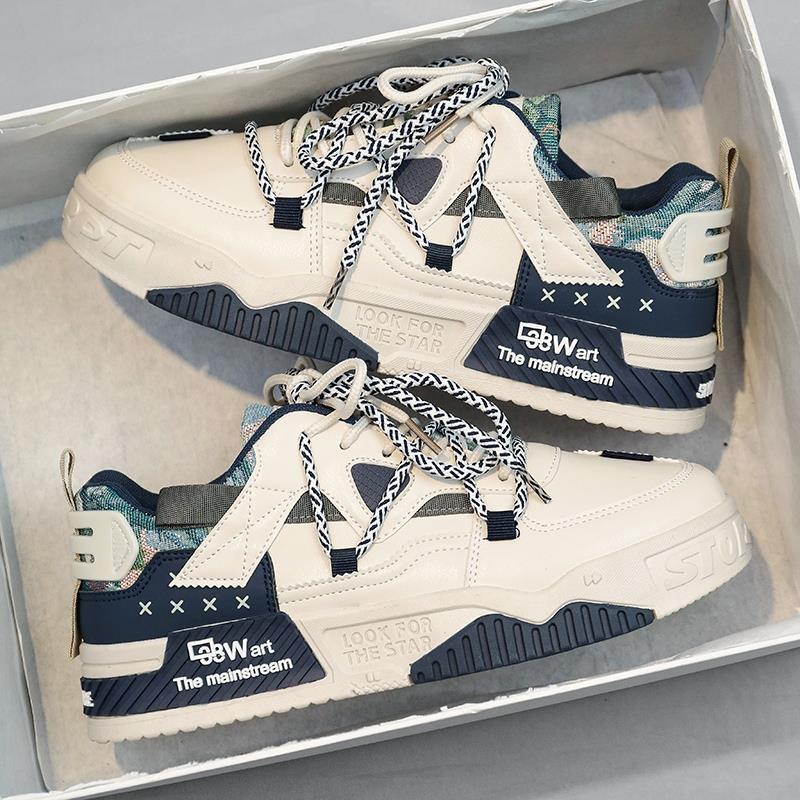 回力瑞国潮男鞋秋季小众设计感百搭休闲板鞋青少年皮面运动厚底小