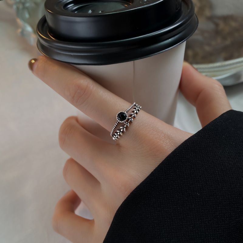 铜合金戒指 新品时尚小众ins个性气质设计感指环可调节戒指精致