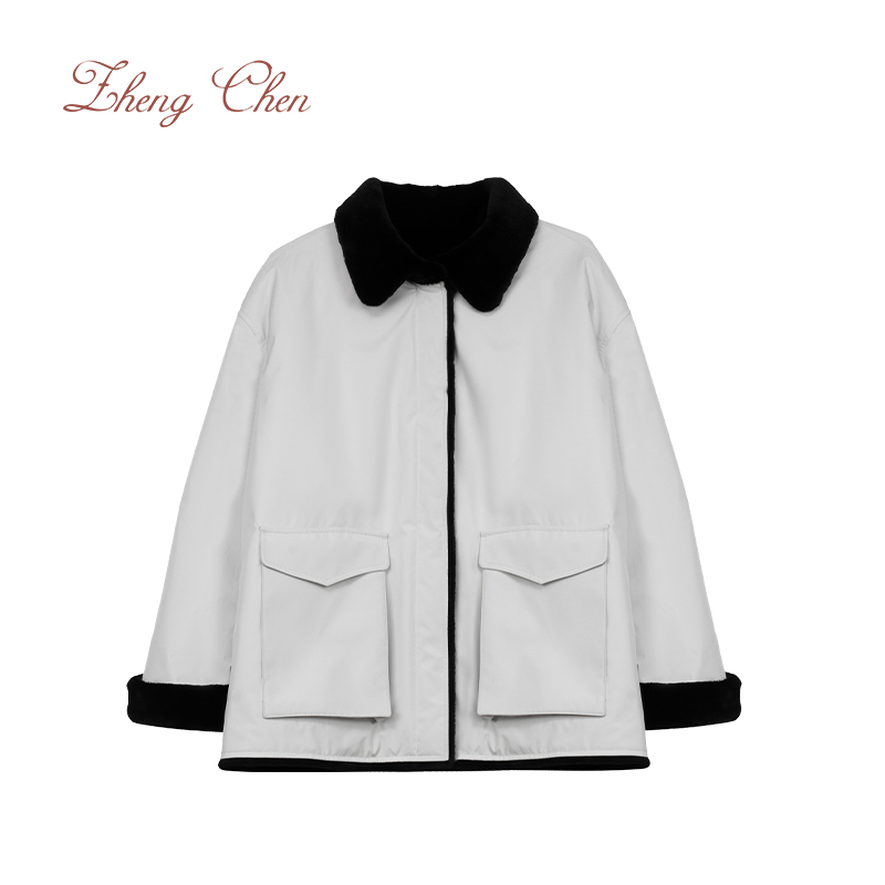 （高端黑标）福利意大利面料进口水貂绒夹克 PQ680310-X