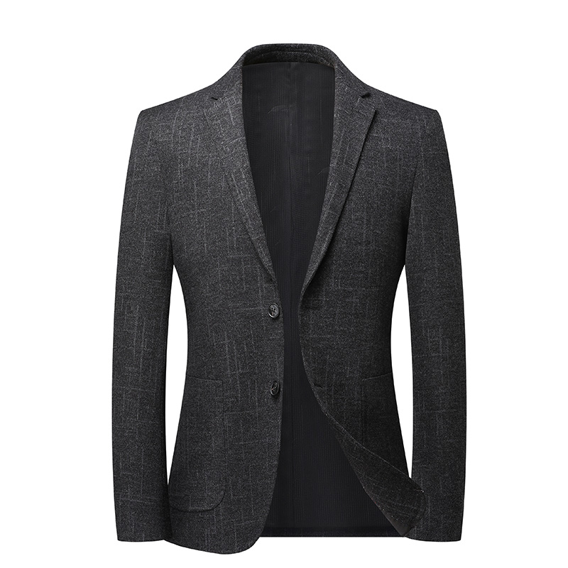 高端男士春秋西装外套商务休闲秋冬西服修身时尚韩版中青年厚款