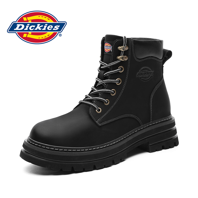 Dickies2025年新款英伦风马丁靴休闲时尚百搭款中高帮男靴真皮
