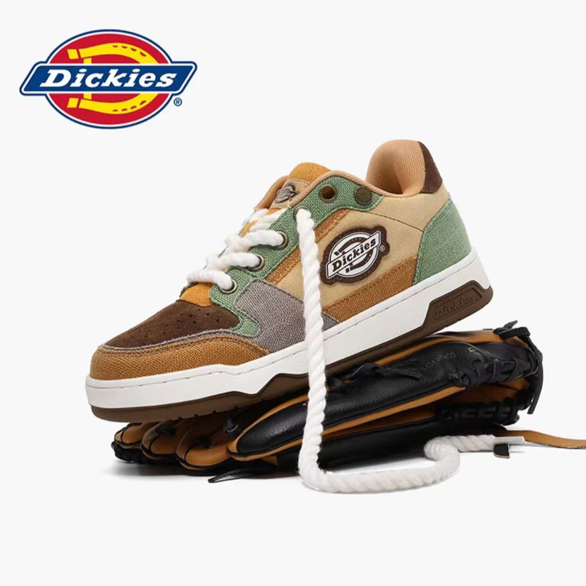 Dickies2025年秋季新款透气低帮百搭运动男士潮鞋时尚休闲板鞋